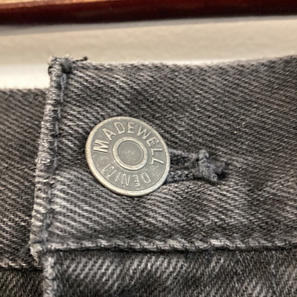 New Madewell Skirt Womens 28 Black Rigid Denim A Line Mini Jean Denim Skirt - Picture 7 of 13